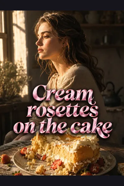 Cream rosettes on the cake cover from reference catalogue